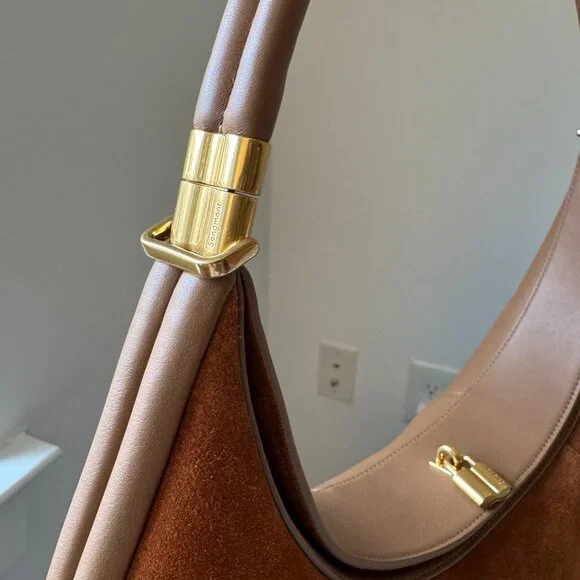 Songmont Large Luna Bag Caramel Leather & Suede New Without Tags - Picture 7 of 13